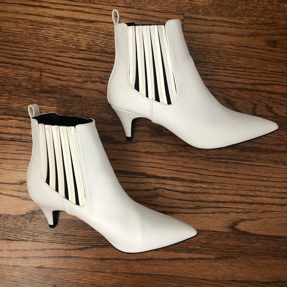Size 7 white bootie heels